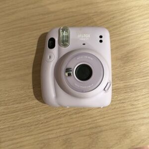 purple Polaroid camera